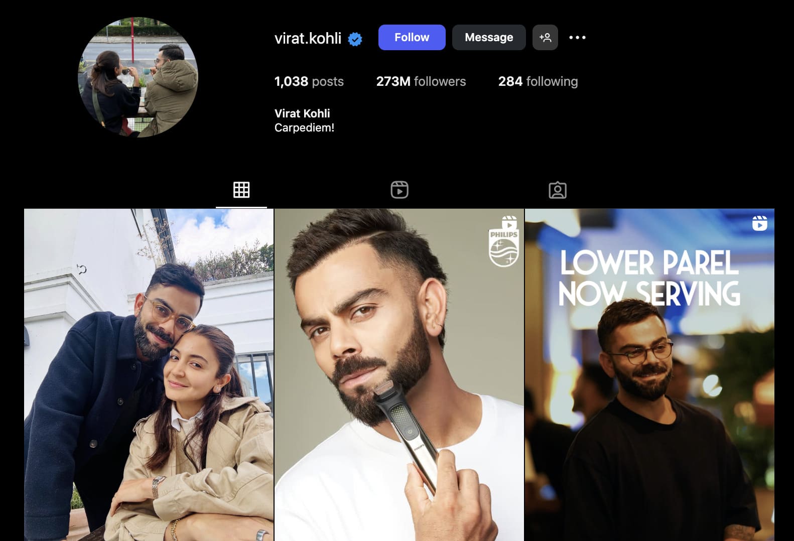 Virat Kohli instagram