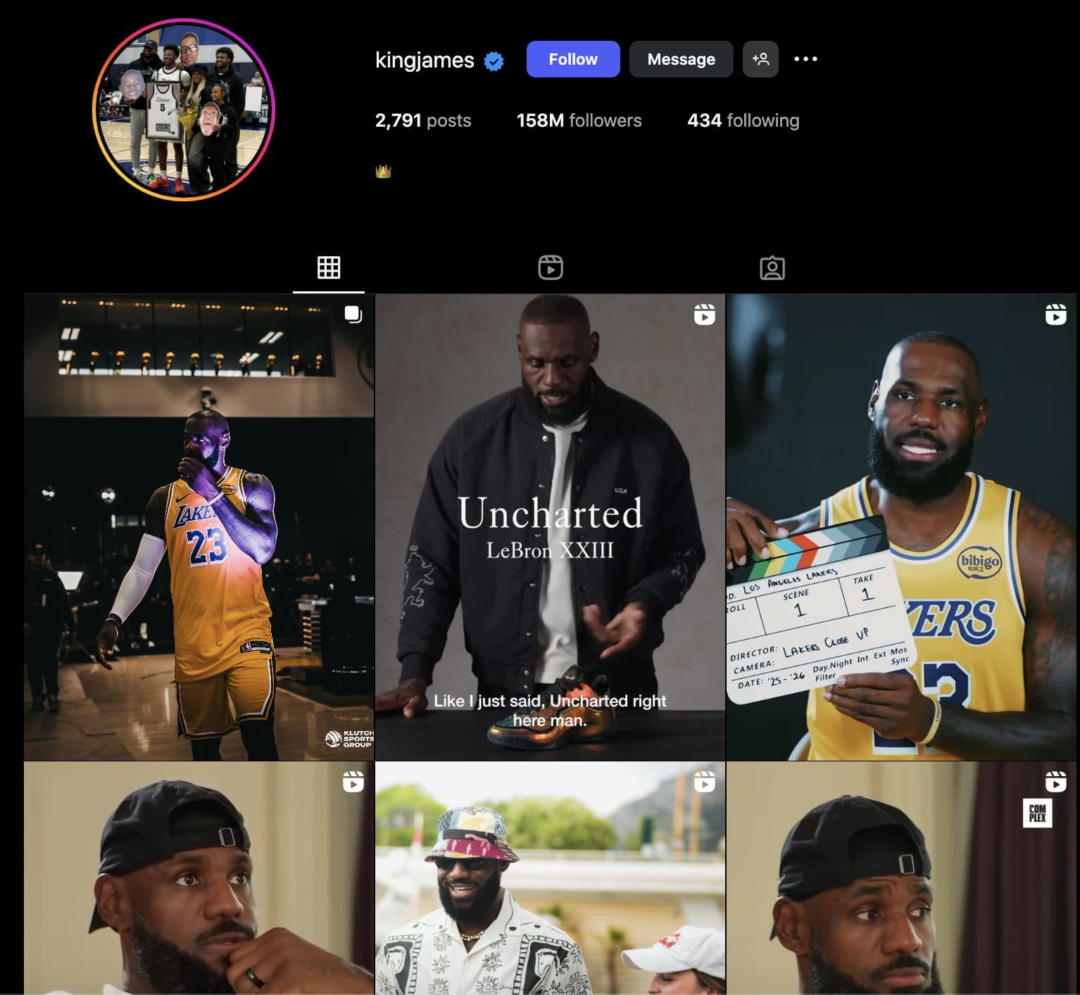 lebron james instagram